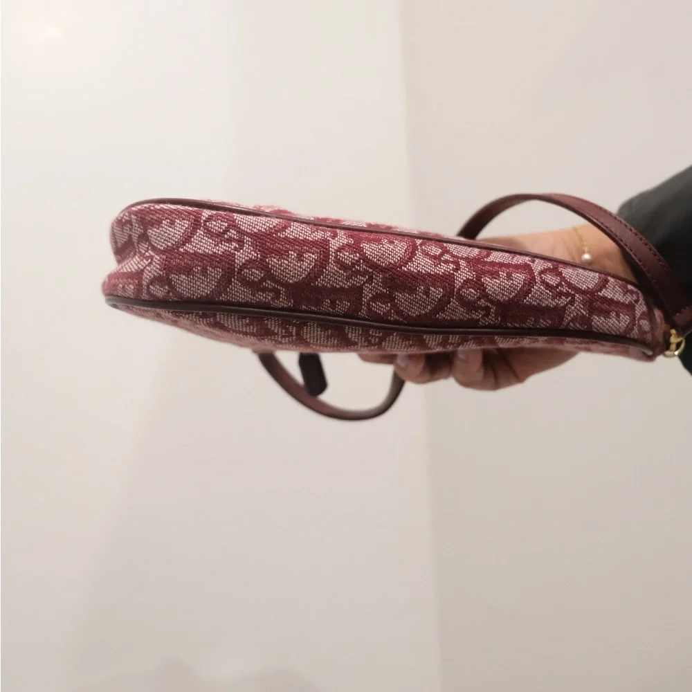 Dior Maroon Monogram Saddle Shoulder Bag - Picture 5 of 11